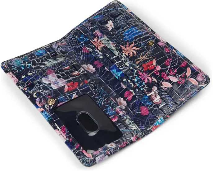 Кошелек Ady из кожи с множеством отделений и плоским дизайном Brahmin