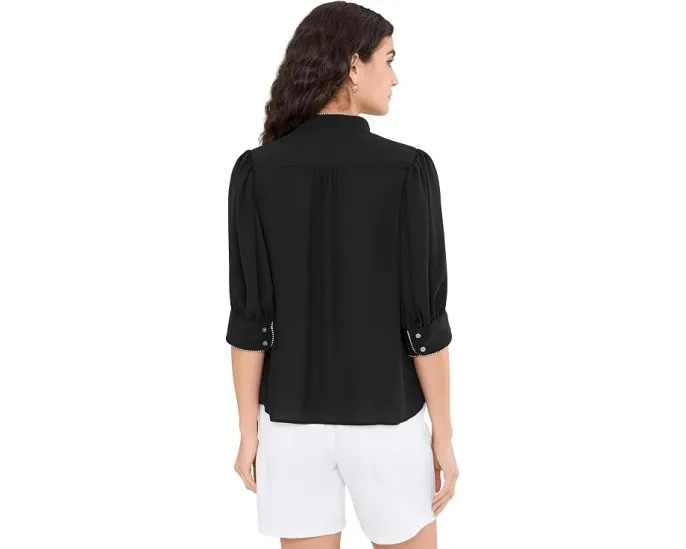 Топ CeCe Contrast Whipstitch Trim Pearce