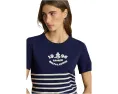 Футболка Lauren Ralph Lauren из джерси с полоской и вышитым логотипом