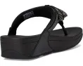 Сандалии FitFlop Lulu Glitz-bow с кожаным верхом и стразовым бантом