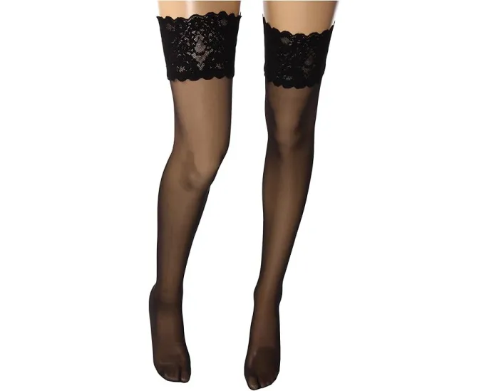 Чулки Wolford Satin Touch 20 Stay-Up с кружевной резинкой и атласным блеском