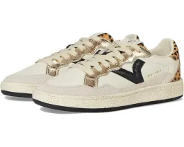 Кроссовки Smash Leather Metallic And Animal с золотыми деталями и принтом