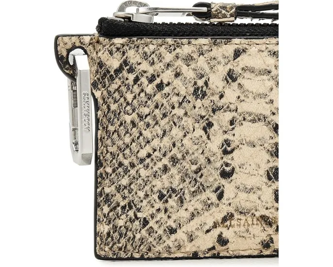 Кошелек AllSaints Remy Snake с шестигранным кольцом и тиснением под змею