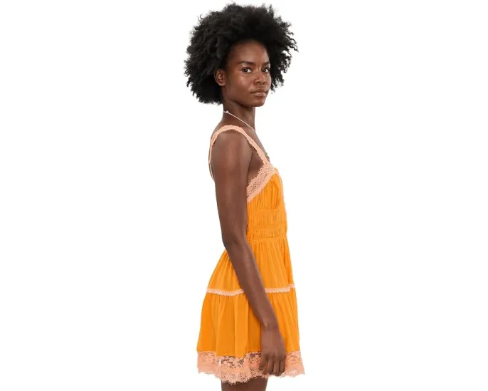 Мини-платье So In Love Mini Slip из легкой ткани с кружевом Free People