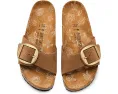 Birkenstock сандалии Madrid Big Buckle с цветочным принтом на стельке из нубука Mink