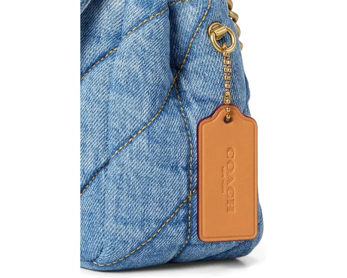 Сумка через плечо COACH Tabby 26 с стеганым узором из денима и кожи