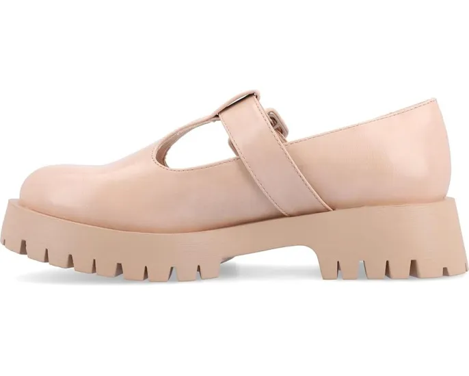 Балетки Suvi на устойчивом каблуке с Т-образным ремешком Journee Collection