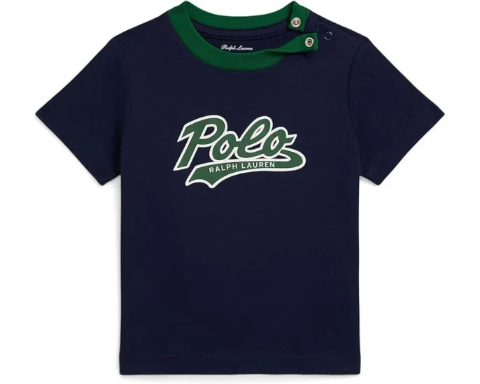 Футболка для младенцев с логотипом из хлопкового джерси Polo Ralph Lauren Kids