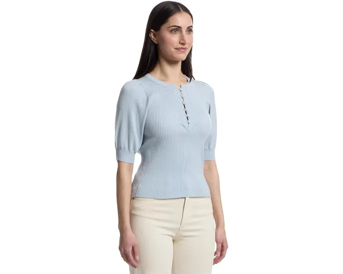 Свитер Lilla P с рукавом три четверти и застежкой хенли