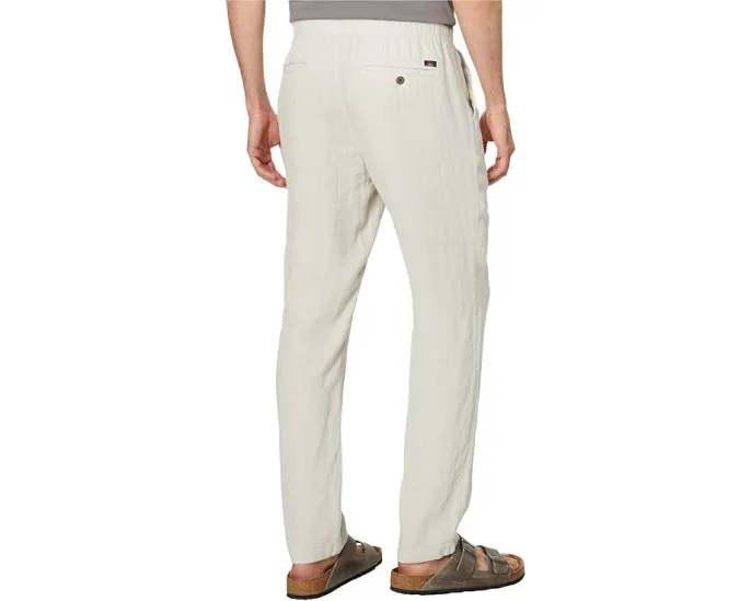 Брюки Faherty Linen Drawstring из мягкого льна с манжетами и карманами