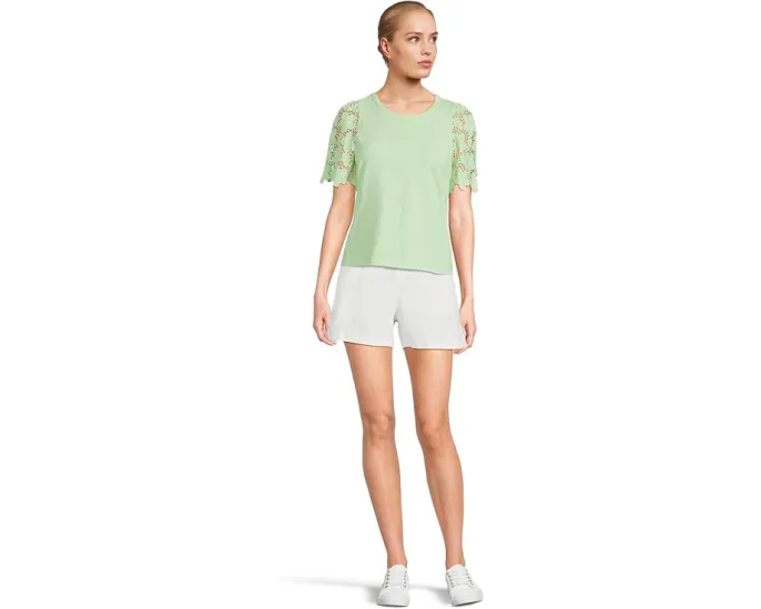 Трикотажный топ Sebene с рукавами в мелкую дырочку от Lilly Pulitzer