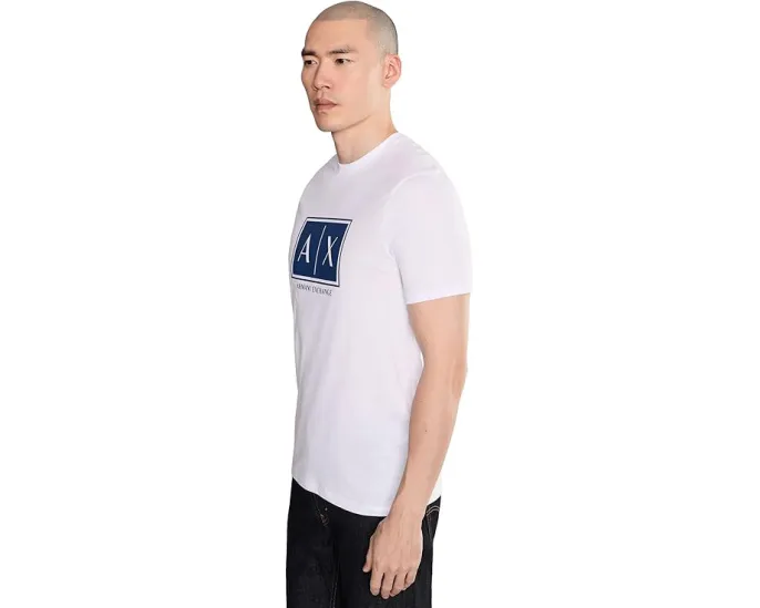 Футболка Armani Exchange Box Logo с круглым вырезом