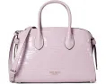 Knott Croc Embossed Leather Medium Zip Top Satchel