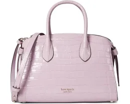 Knott Croc Embossed Leather Medium Zip Top Satchel