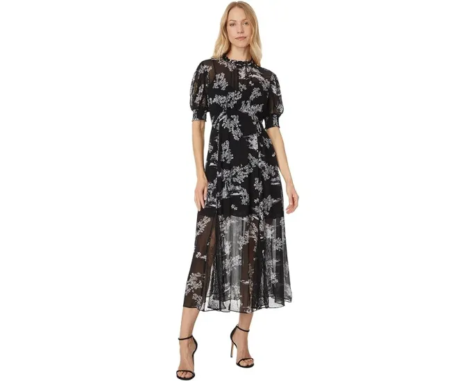 Платье AllSaints Laverna с цветочным принтом и завышенной линией талии
