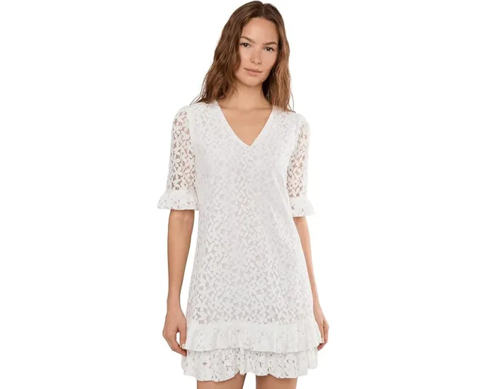 Платье-сарафан Lace V-neck Shift от CeCe с кружевом