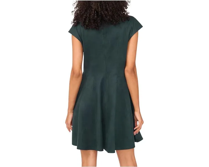 Платье Vince Camuto с рельефами принцесс коротким рукавом и круглой юбкой