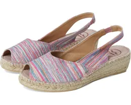 Эспадрильи Toni Pons Beri-Rg с разноцветным верхом и джутовым каблуком