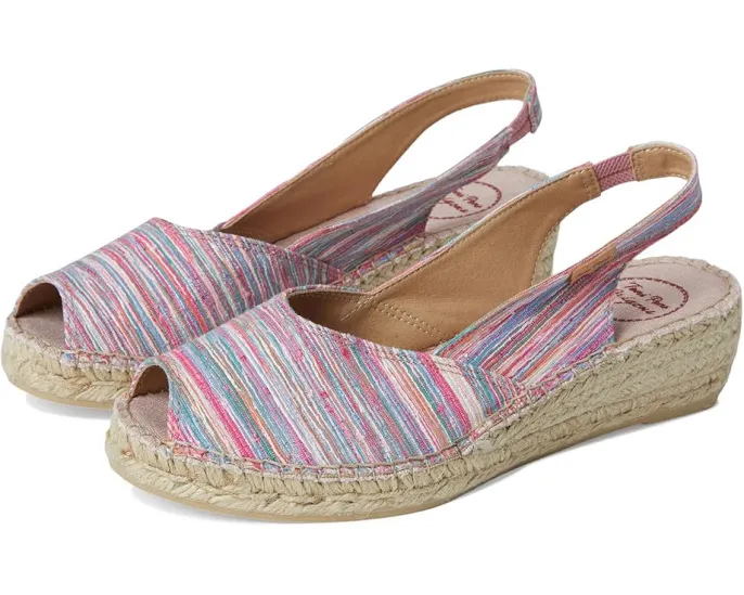 Эспадрильи Toni Pons Beri-Rg с разноцветным верхом и джутовым каблуком