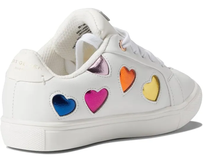 Детские кроссовки Kurt Geiger London Kids Mini Lane Love с разноцветными сердечками