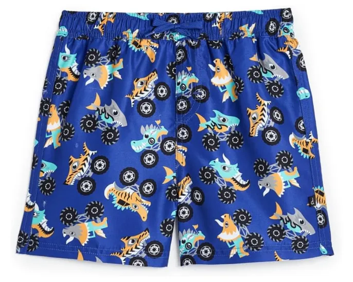 Плавательные шорты Truck Boardshorts Deux par Deux с принтом монстр-траков