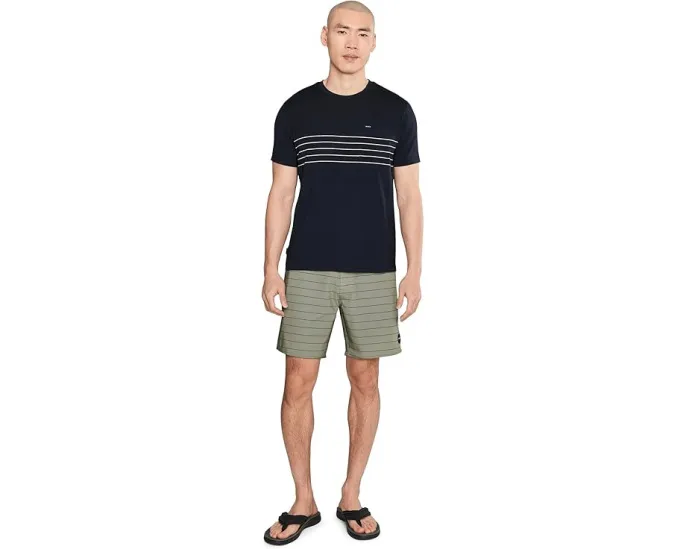 Плавки RVCA Steady Stripe Trunk с карманами на молнии и шнурке
