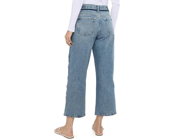 Брюки 7 For All Mankind Stovepipe Straight Ankle с завышенной талией