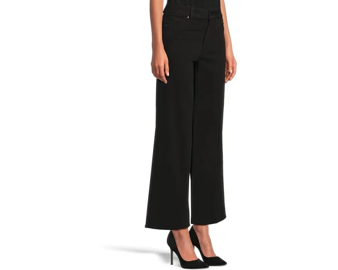 Джинсы PAIGE Anessa Petite с широкими штанинами и высокой посадкой