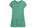 Платье из хлопкового джерси с плиссированной юбкой и большим пони Polo Ralph Lauren Kids