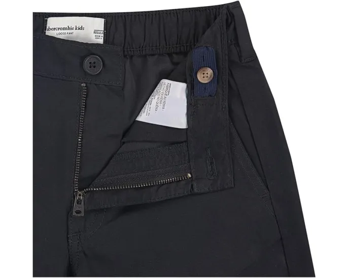 Широкие брюки карго abercrombie kids Loose Clean из прочной ткани dobby