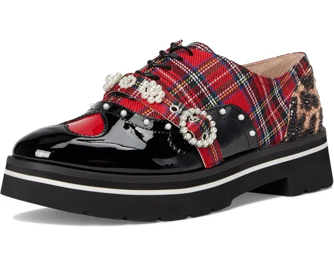 Оксфорты Blue by Betsey Johnson Simonee с клеткой и жемчужным декором