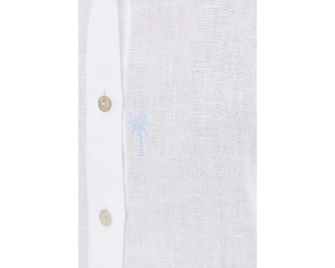 Рубашка Tommy Bahama с длинными рукавами и вышитой пальмой из льна