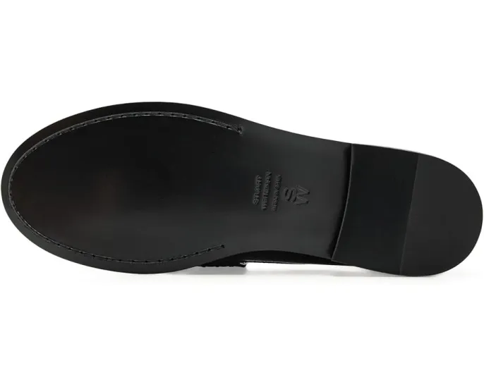 Stuart Weitzman лоферы Lottie из премиальной кожи с круглым носком