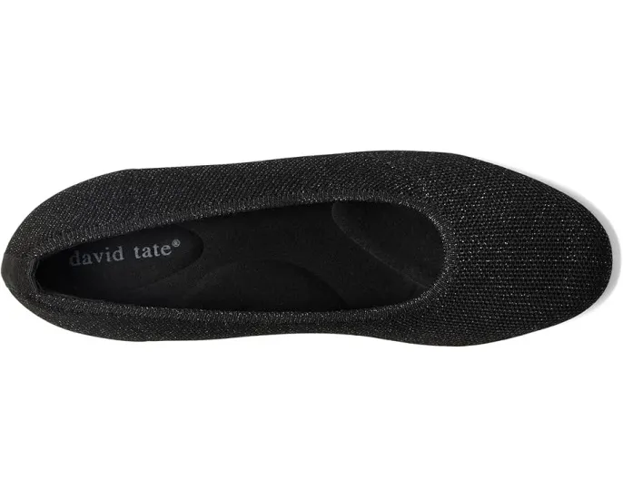 Балетки David Tate Runway с блочным каблуком и стрейч верхом
