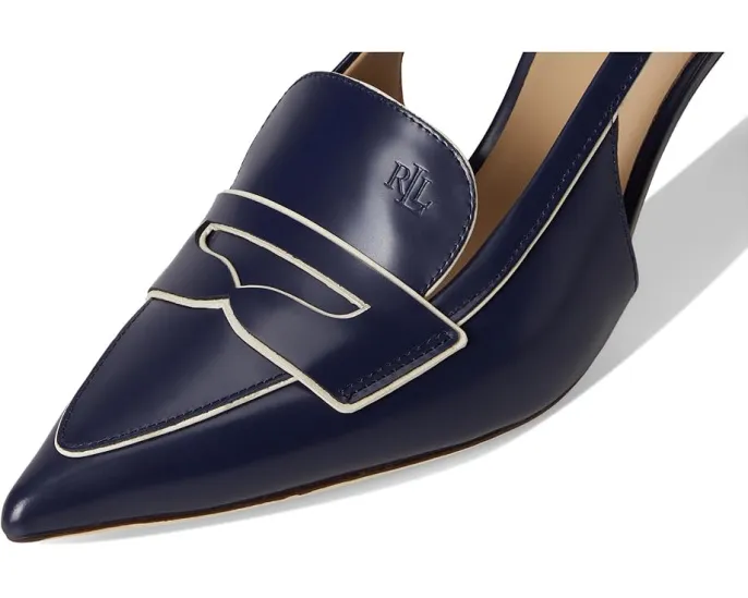 Лоферы-лодочки Lauren Ralph Lauren Khloe на шпильке с контрастной окантовкой