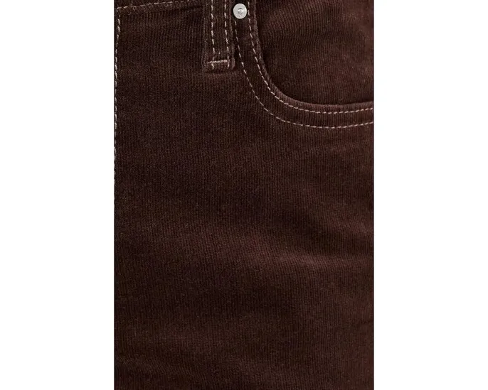 Вельветовые джинсы Petite Jeans Corduroy High-Rise Wide Leg KUT from the Kloth коричневые