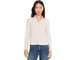 Поло NIC+ZOE Petite с рельефной резинкой и воротником V-образного выреза