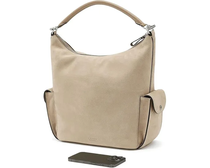 Большая сумка через плечо Suede Large Blaike Shoulder Bag от Lauren Ralph Lauren
