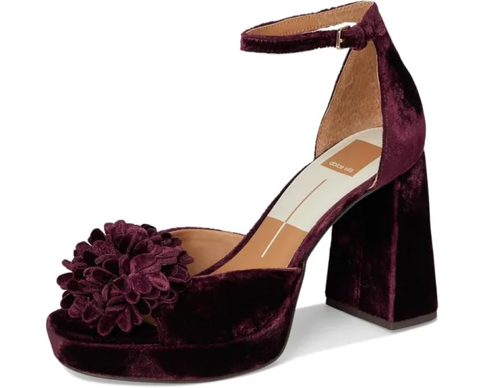 Босоножки Perel на платформе от Dolce Vita с велюровым верхом и помпоном