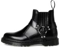 Chelsea ботинки Dr. Martens 2976 Harness из черной анилиновой кожи с декоративными шпильками