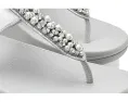 Сандалии FitFlop Fino с ремешком между пальцев и декором из жемчуга и кристаллов