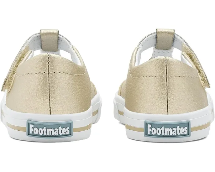 Детские туфли FootMates Drew-Leather T-bar с поддержкой свода стопы