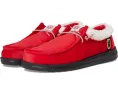 Лоферы Hey Dude Kids Wally Santa Claus для детей с эластичными шнурками и округлым носком