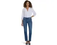 NYDJ Marilyn Straight джинсы с искусственным жемчугом и технологией Lift Tuck