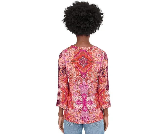 Хенли Johnny Was The Janie Favorite на пуговицах с рукавом три четверти