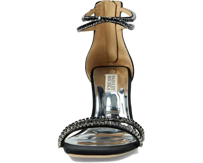 Сандалии Badgley Mischka Lillie с кристаллами на бретелях и квадратным носком