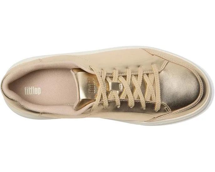 Кроссовки FitFlop Rtg из металлизированной кожи с эргономичной стелькой