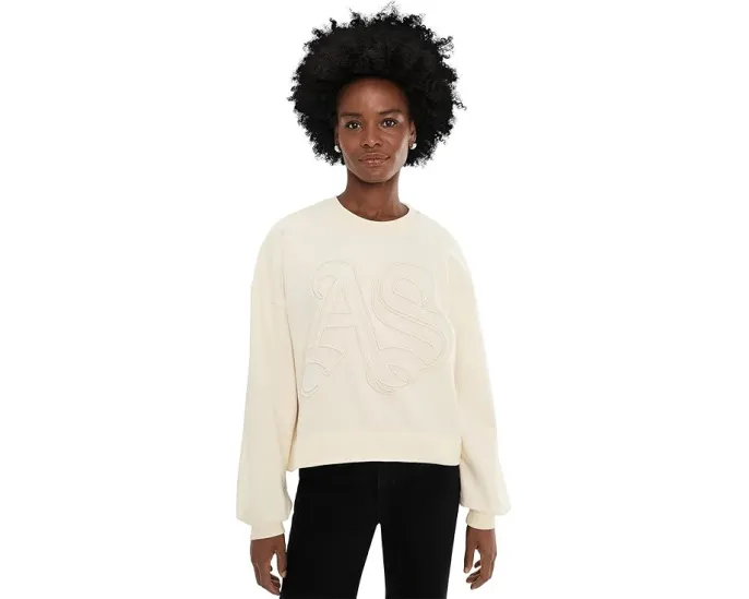 Свитшот Lila Embos с рельефным логотипом от AllSaints