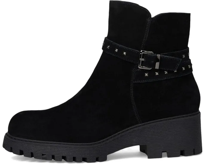 Ботильоны Kelson из мягкого нубука с меховой подкладкой и пряжкой