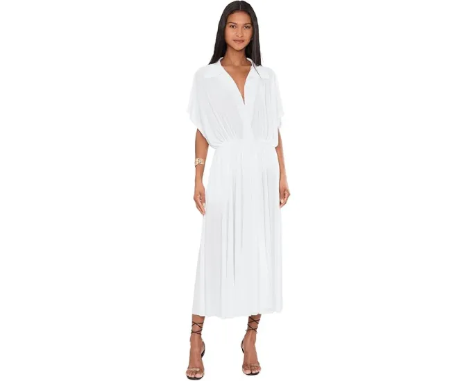 Платье Norma Kamali Oversized Sleeveless Boyfriend NK Shirt Flared с поясом